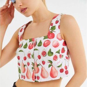 UO x Lisa Says Gah Fruit Print Rosa Tank Size M